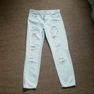Forever 21 Midrise ripped Boyfriend jeans